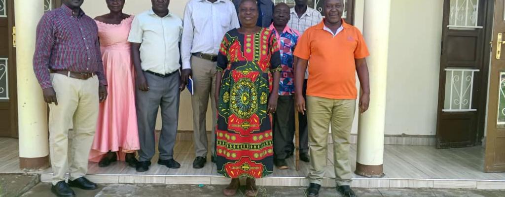 Representation of nwoya Pensioners with the district Vice Chairman and Senior Commercial Officer